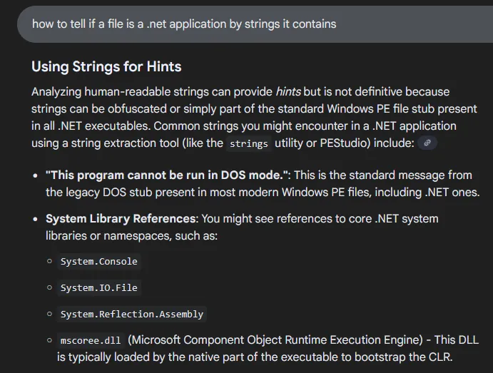 Tell if a file is .NET by strings